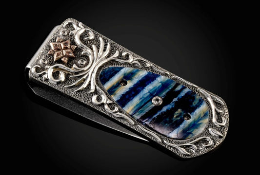 William Henry Zurich ‘Blue Water’ Money Clip - William Henry Money Clip