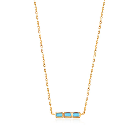 Ania Haie Turquoise Bar Necklace - Silver Necklace
