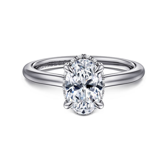 Gabriel & Co. Oval Semi-Mount Engagement Ring