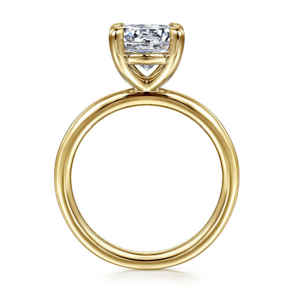 Gabriel & Co. 14 Karat Yellow Gold Classic Round Semi-Mount Solitaire Engagement Ring - Diamond Semi-Mount Rings