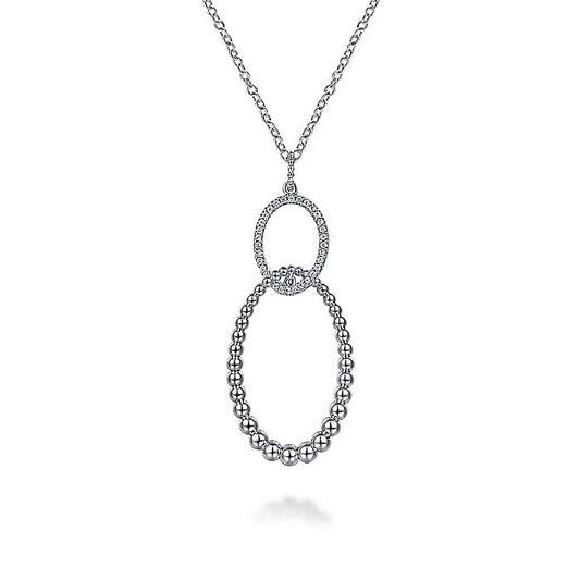 Gabriel & Co. Sterling Silver White Sapphire Bujukan Pendant Necklace
