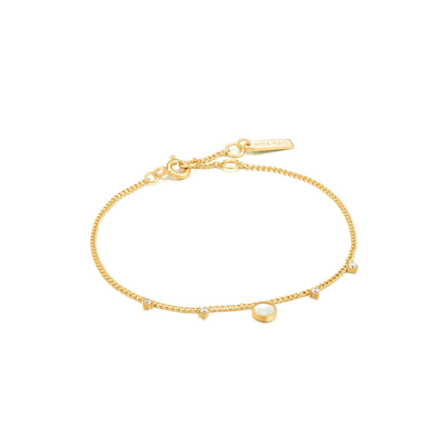 Ania Haie Mother Of Pearl Drop Disc Bracelet