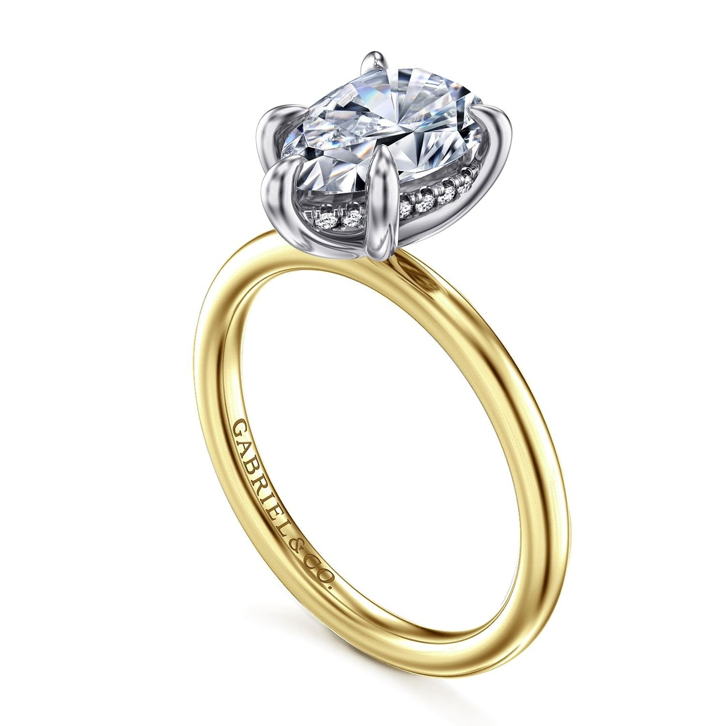 Gabriel & Co. Pear Semi-Mount Engagement Ring