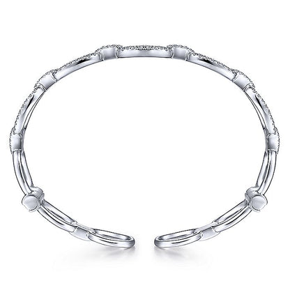 Gabriel & Co. White Gold & Diamond Bangle Bracelet - Diamond Bracelets