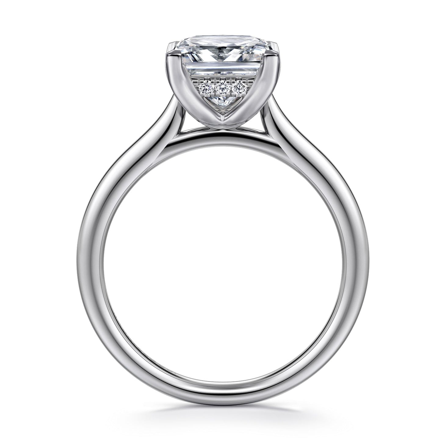 Gabriel & Co. Princess Cut Semi-Mount Engagement Ring - Diamond Semi-Mount Rings