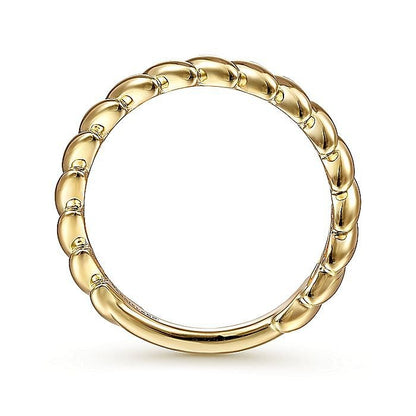 Gabriel & Co. Yellow Gold Tilted Leaf Ring