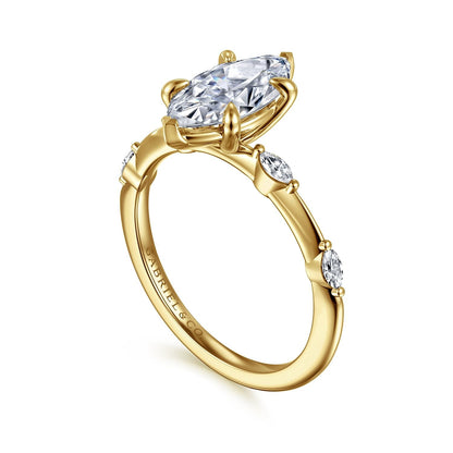 Gabriel & Co. Marquise Semi-Mount Engagement Ring - Diamond Semi-Mount Rings