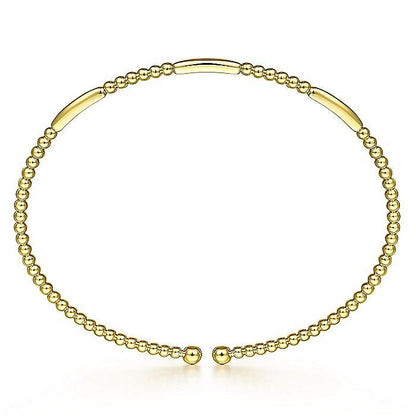 Gabriel & Co. 14 Karat Yellow Gold Open Bujukan Bangle Bracelet - Gold Bracelets