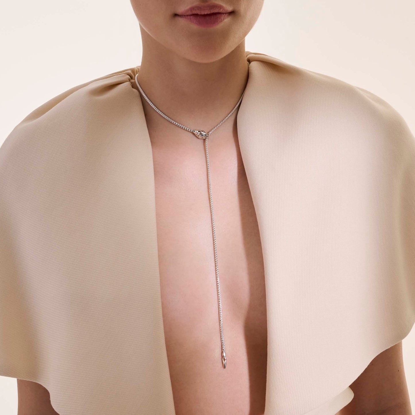 John Hardy Sterling Silver Naga Lariat Necklace