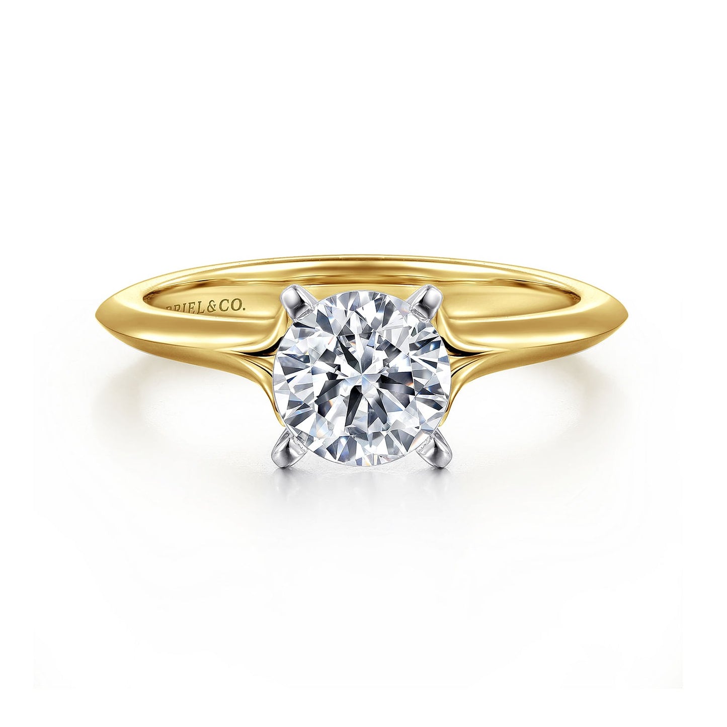 Gabriel & Co. Round Semi-Mount Engagement Ring - Diamond Semi-Mount Rings