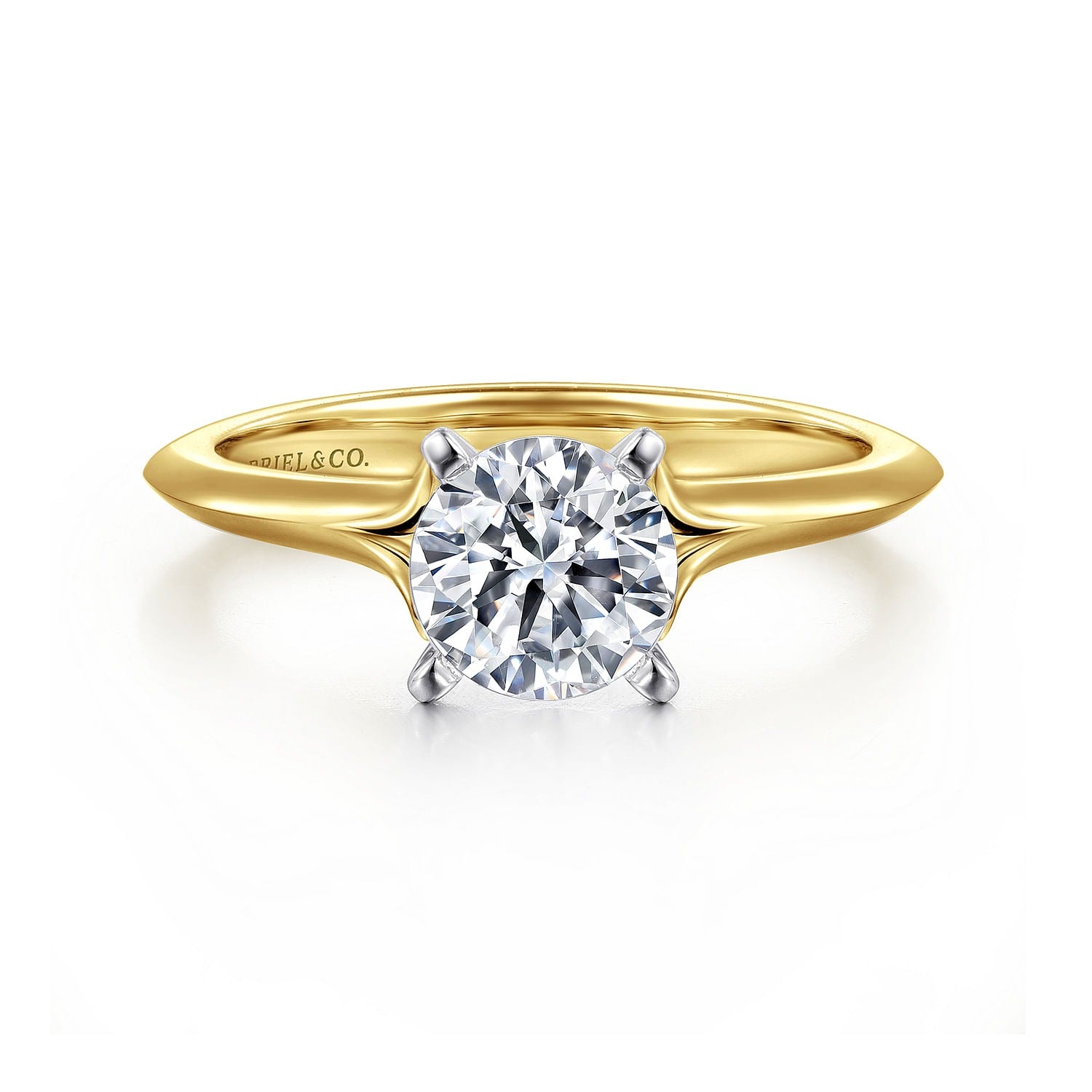 Gabriel & Co. Round Semi-Mount Engagement Ring - Diamond Semi-Mount Rings