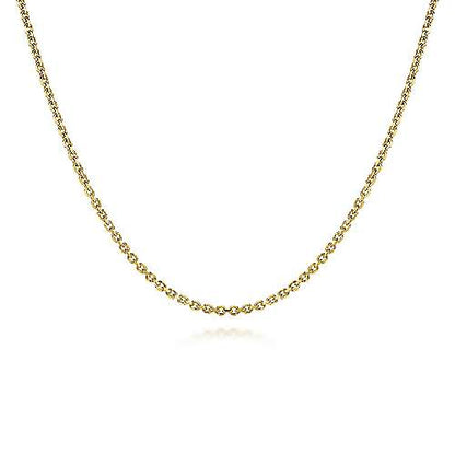 Gabriel & Co Yellow Gold Mens Link Chain - Gents Necklace