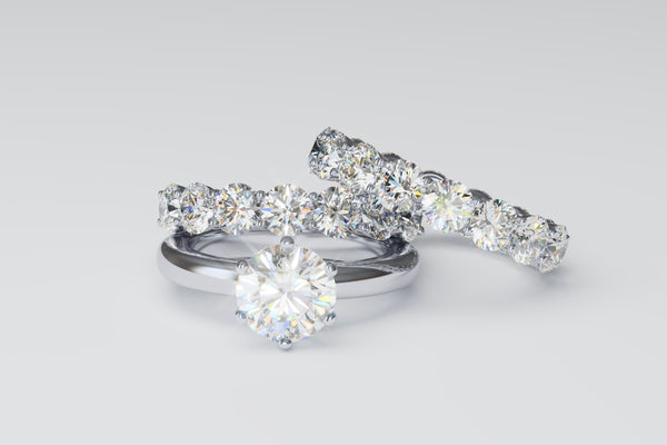 Silver And Diamond Rings