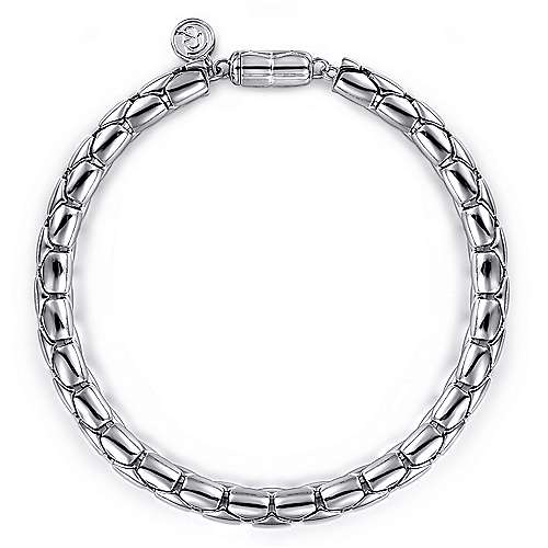 Gabriel & Co Sterling Silver Tubular Chain Bracelet - Gents Bracelet