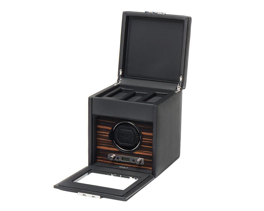 Wolf Roadster Single Watch Winder With Storage - Giftware - Jewelry Box