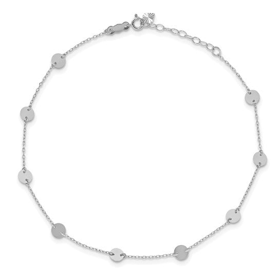 White Gold Anklet - Anklets