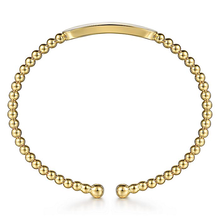 Gabriel & Co Yellow Gold Bujukan Personalize Bangle - Gold Bracelets