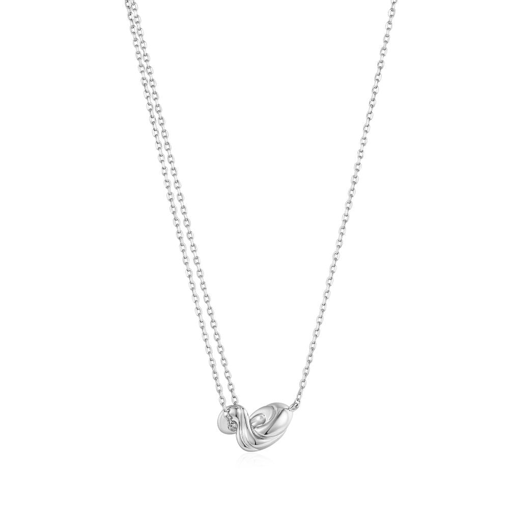 Ania Haie Sterling Silver Twisted Wave Pendant Necklace - Silver Pendants