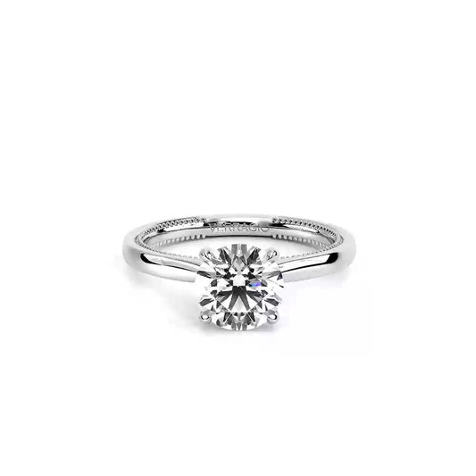 Verragio White Gold Renaissance Round Semi-Mount Polished Engagement Ring - Diamond Semi-Mount Rings