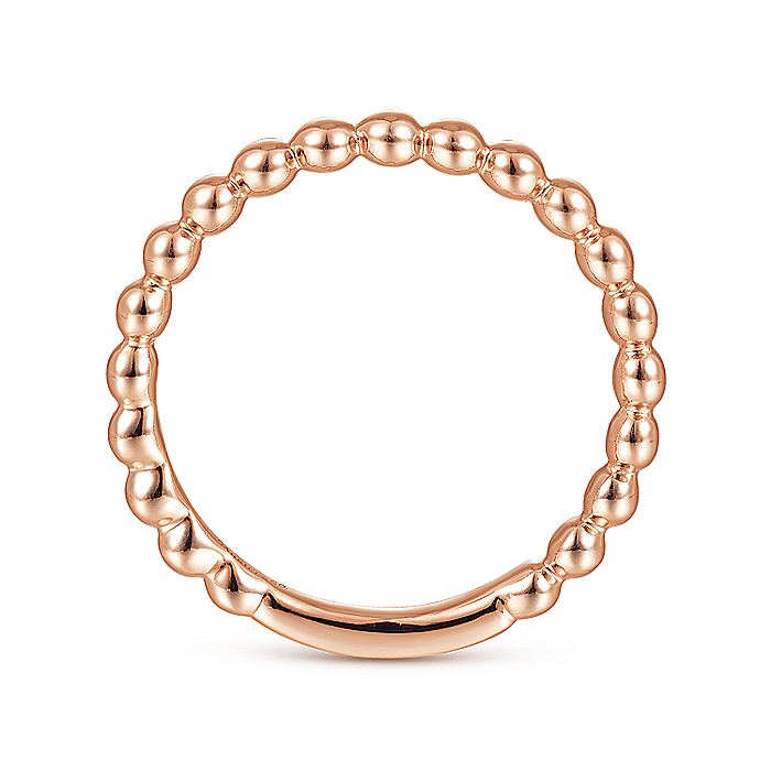 Gabriel & Co. Rose Gold Bujukan Beaded Band