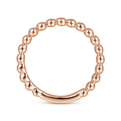 Gabriel & Co. Rose Gold Bujukan Beaded Band