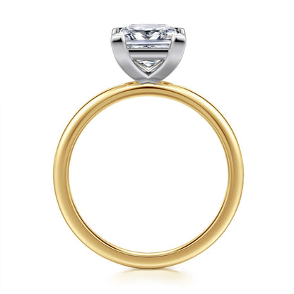 Gabriel & Co. Princess Cut Semi-Mount Engagement Ring - Gold Remounts