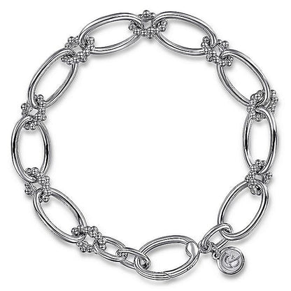 Gabriel & Co Sterling Silver Bujukan Link Bracelet - Silver Bracelets