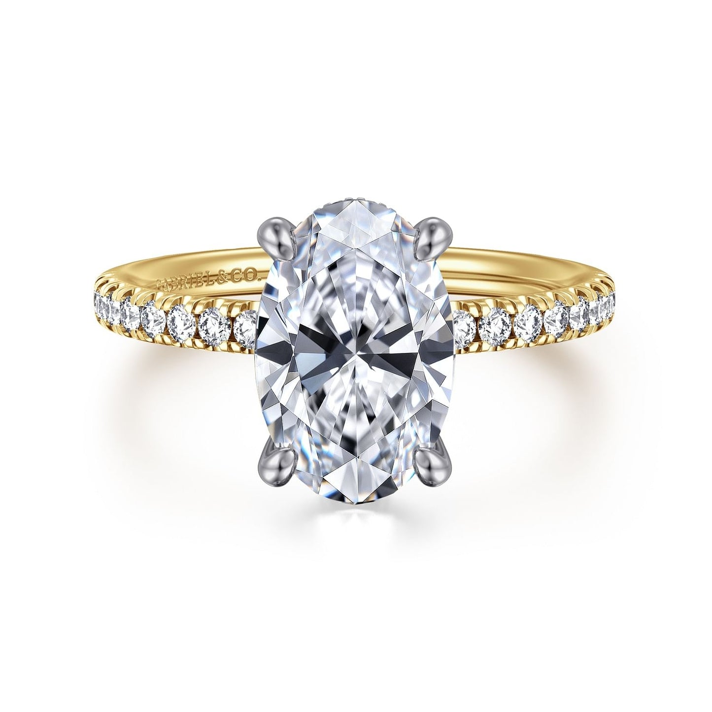 Gabriel & Co. Oval Semi-Mount Engagement Ring