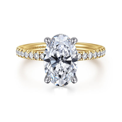 Gabriel & Co. Oval Semi-Mount Engagement Ring