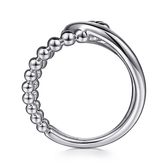 Gabriel & Co Sterling Silver Bujukan Interlocking Ring - Ladies Silver Rings