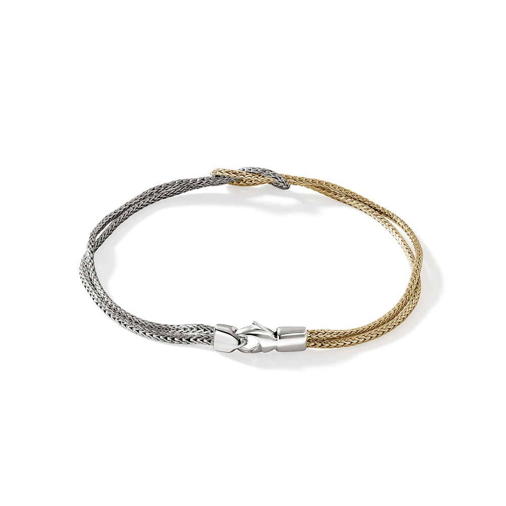 John Hardy Sterling Silver & Yellow Gold Love Knot Bracelet