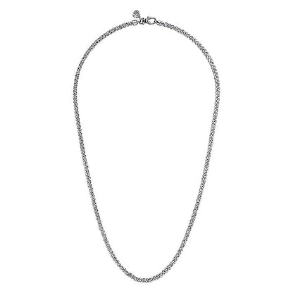 Gabriel & Co Sterling Silver Mens Wheat Chain Necklace