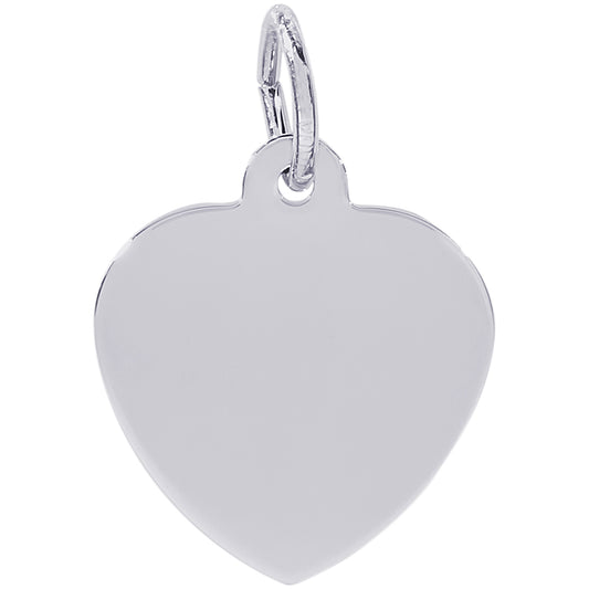 Rembrandt Heart Charm - Silver Charms