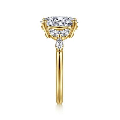 Gabriel & Co. Oval Semi-Mount Engagement Ring - Diamond Semi-Mount Rings