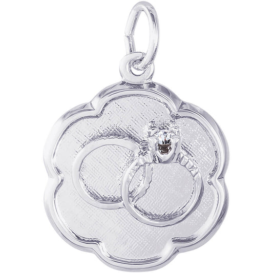 Rembrandt Wedding Rings Charm - Silver Charms