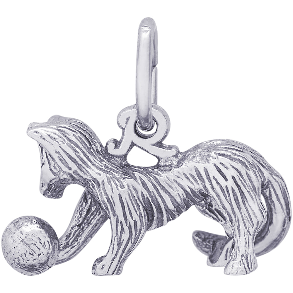 Rembrandt Cat Charm - Silver Charms