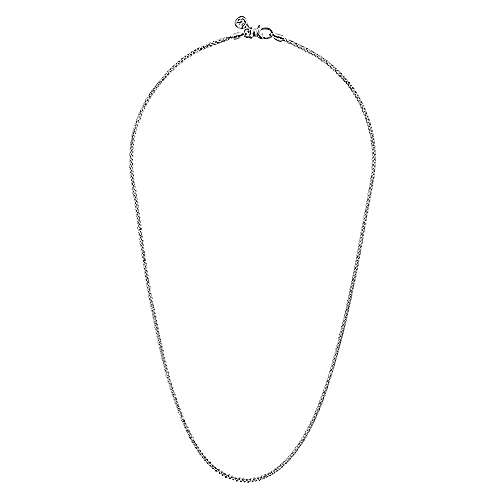 Gabriel & Co Sterling Silver Mens Wheat Chain Necklace - Gents Necklace