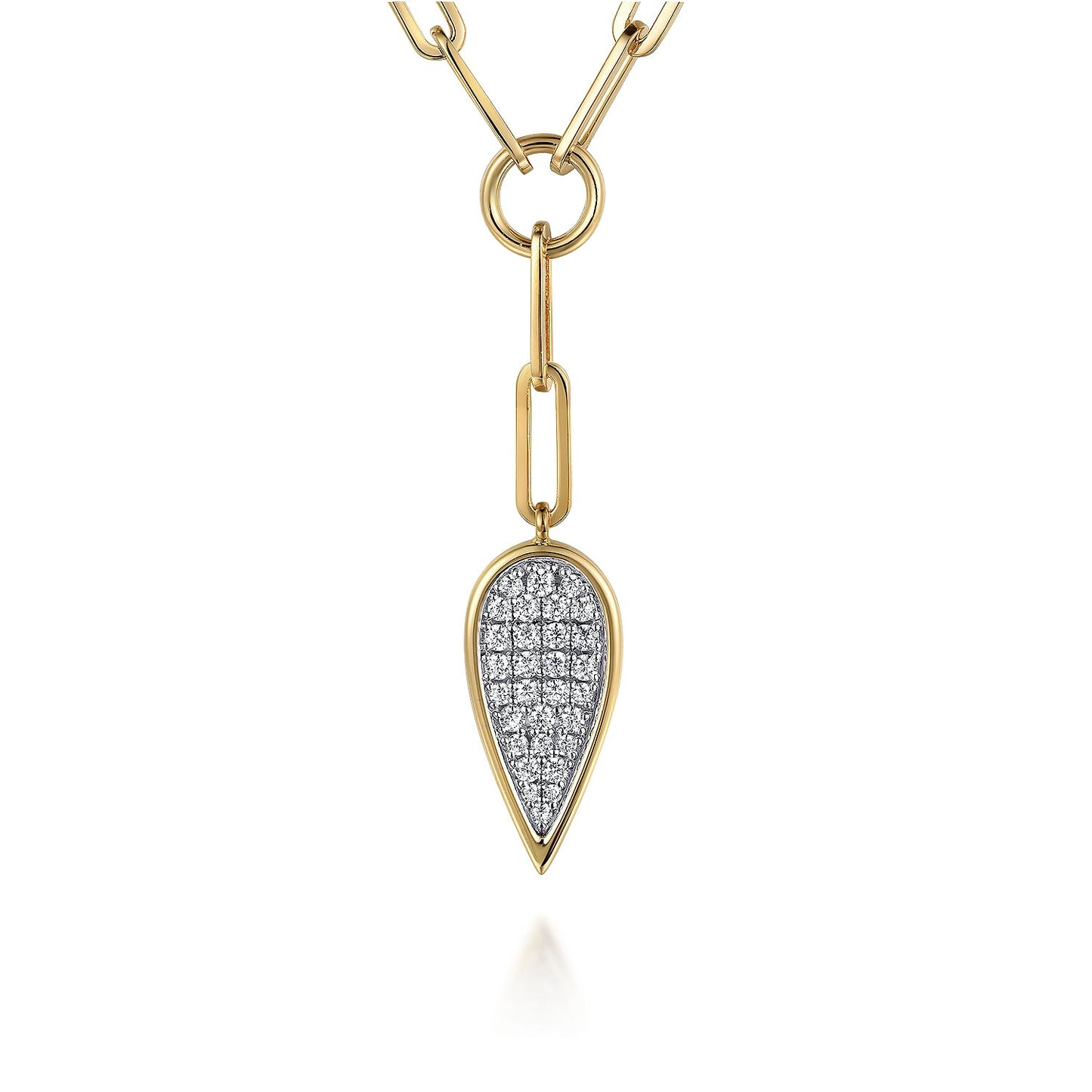 Gabriel & Co. Yellow and White Gold Diamond Necklace - Diamond Necklaces