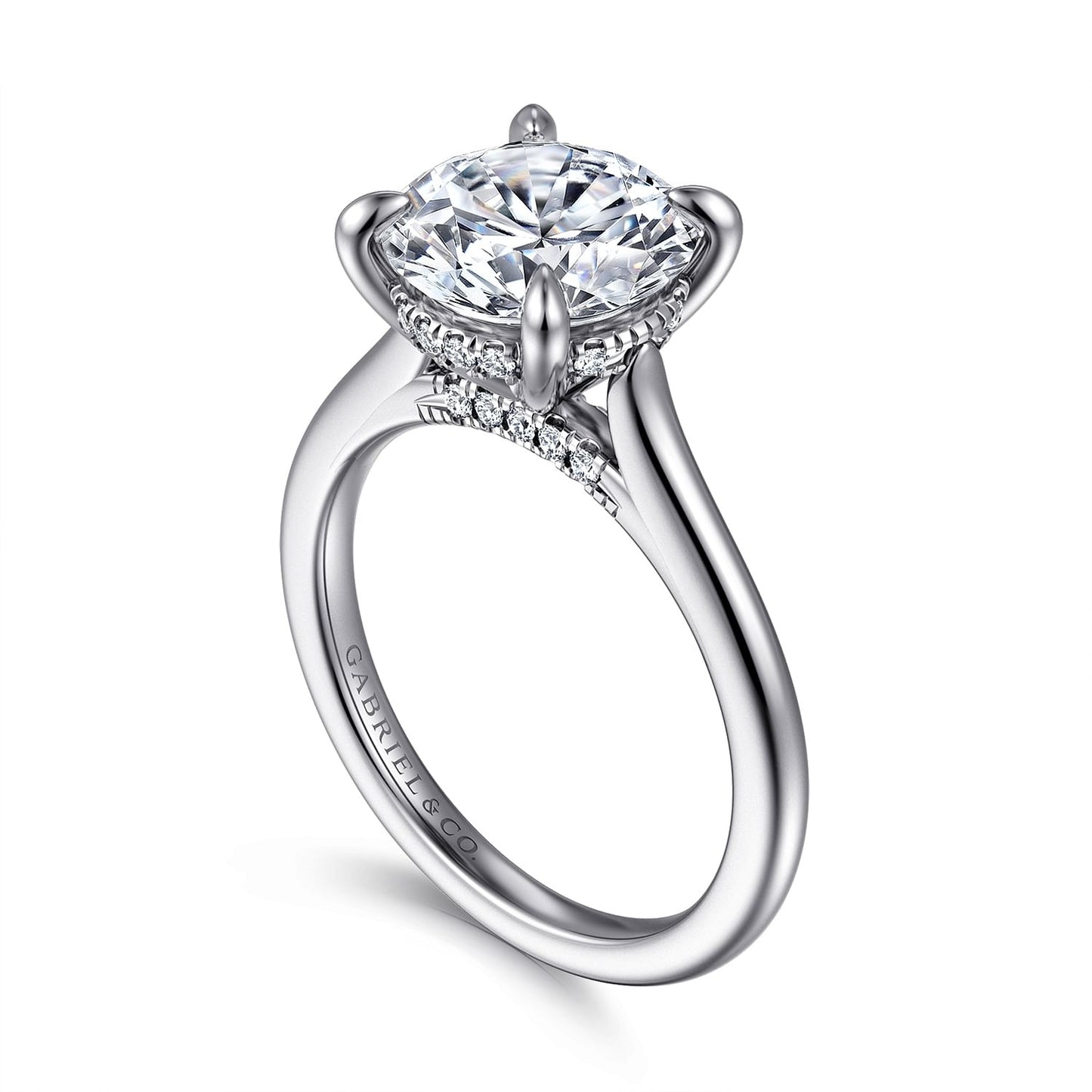 Gabriel & Co. Round Semi-Mount Engagement Ring - Diamond Semi-Mount Rings