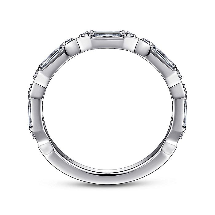Gabriel & Co. 14 Karat White Gold Diamond Anniversary Band