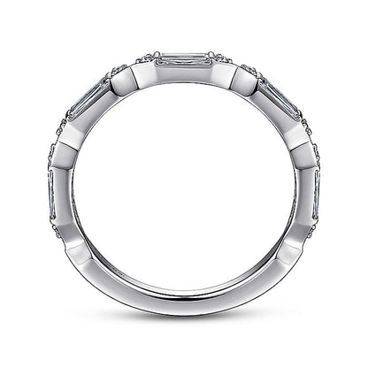 Gabriel & Co. 14 Karat White Gold Diamond Anniversary Band