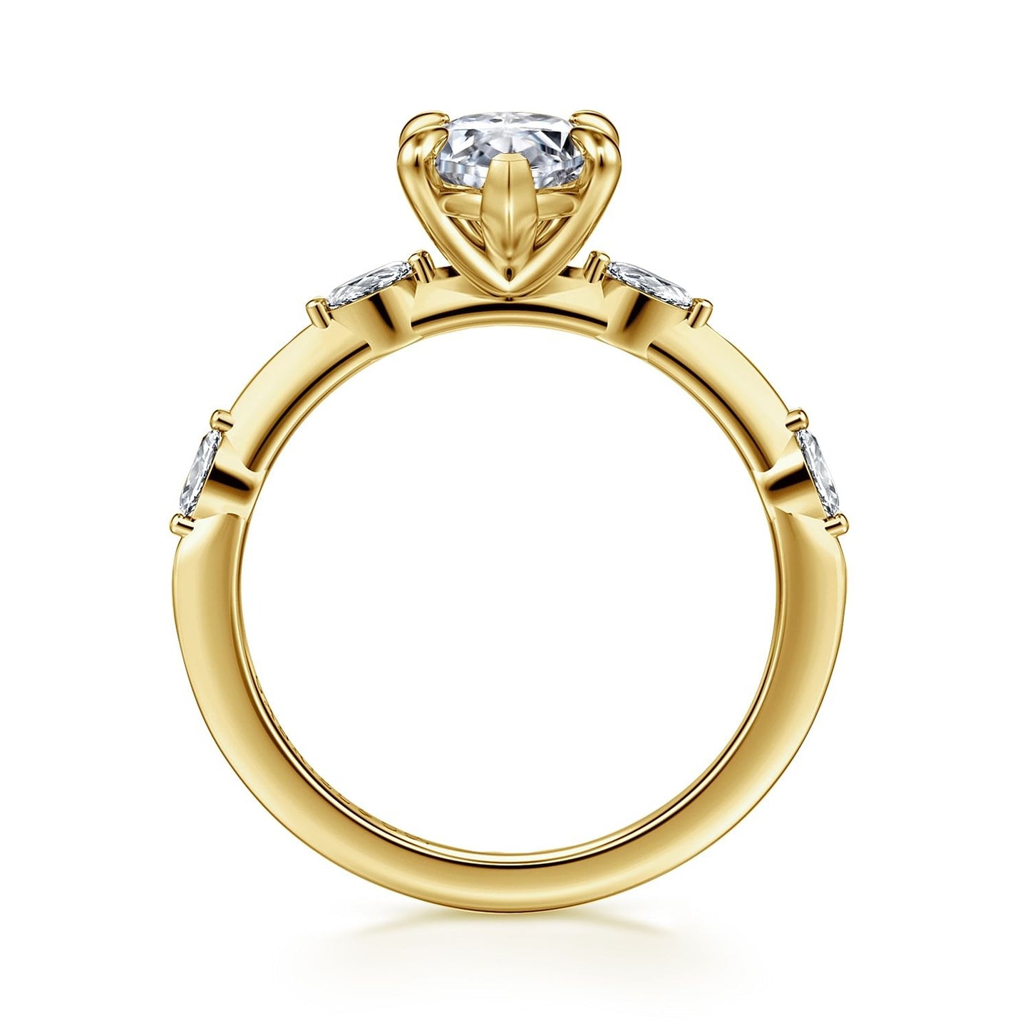 Gabriel & Co. Marquise Semi-Mount Engagement Ring - Diamond Semi-Mount Rings