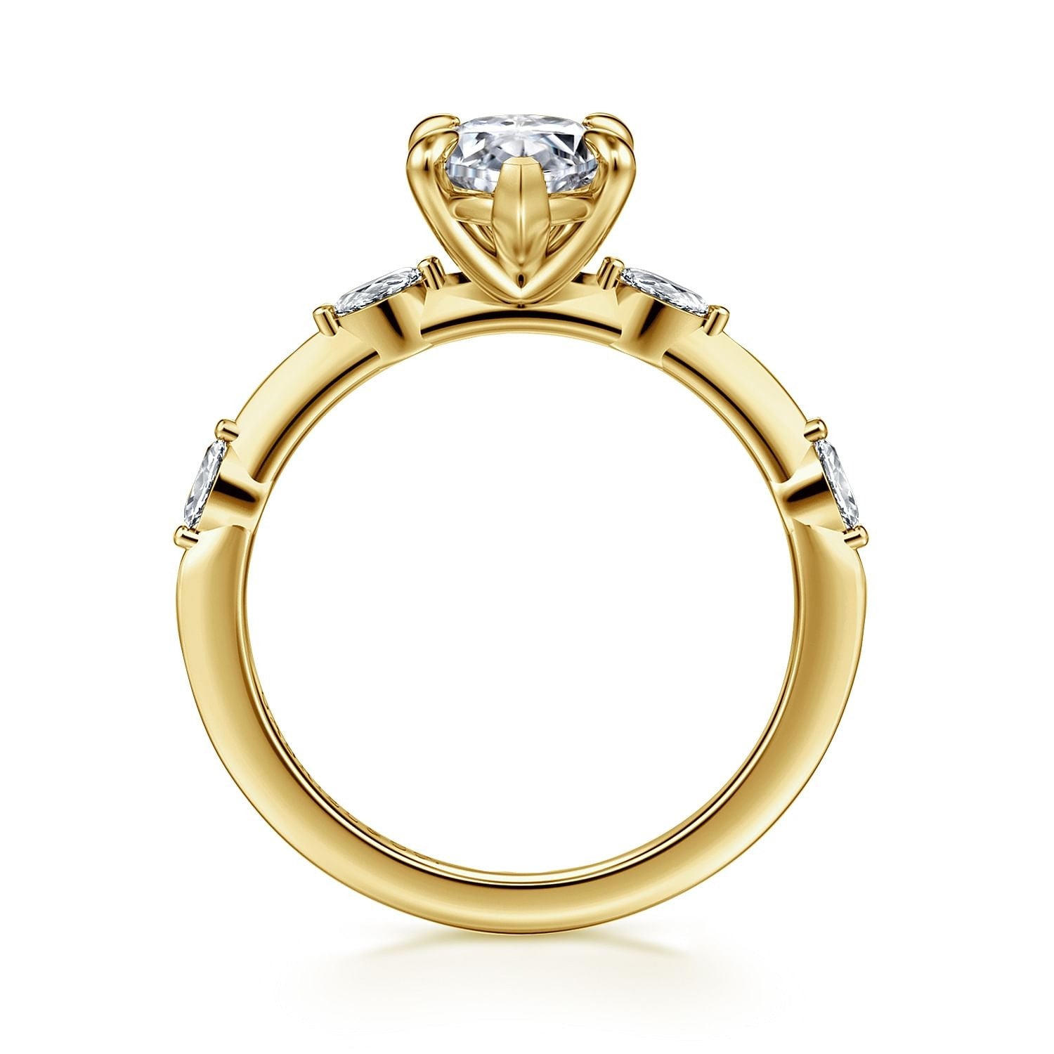 Gabriel & Co. Marquise Semi-Mount Engagement Ring - Diamond Semi-Mount Rings