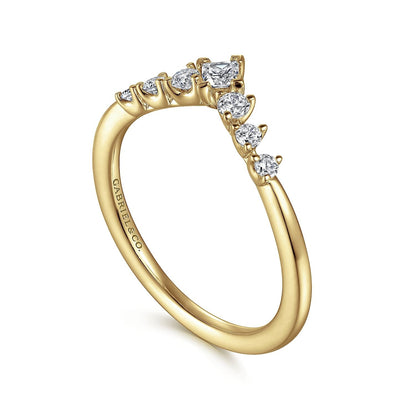 Gabriel & Co. Diamond Curved Band