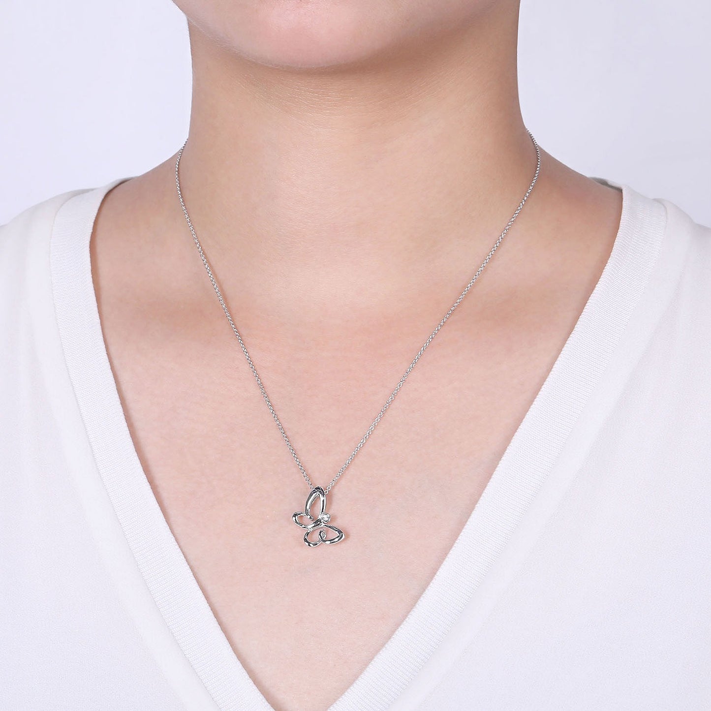 Gabriel & Co. Buttefly Pendant - Colored Stone Pendants