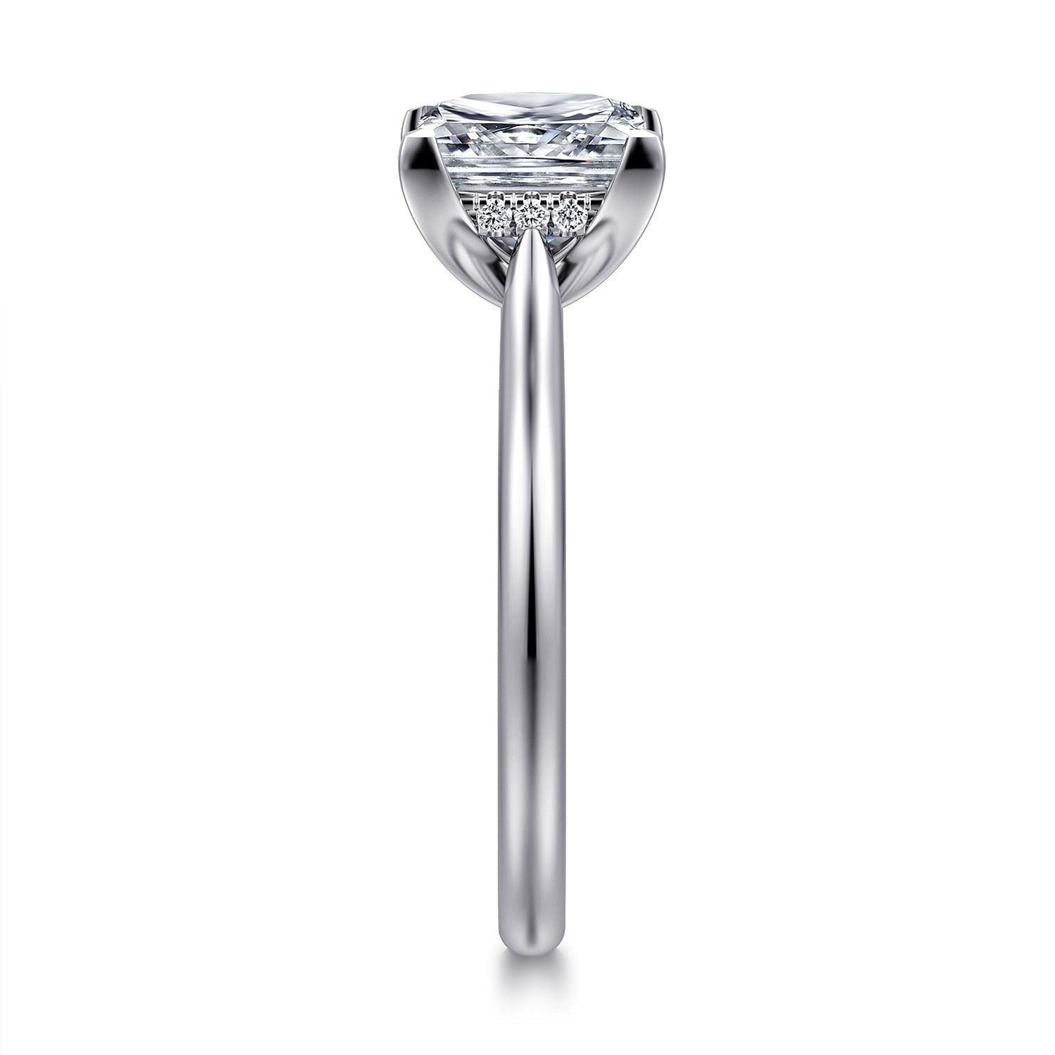 Gabriel & Co. Princess Cut Semi-Mount Engagement Ring - Diamond Semi-Mount Rings