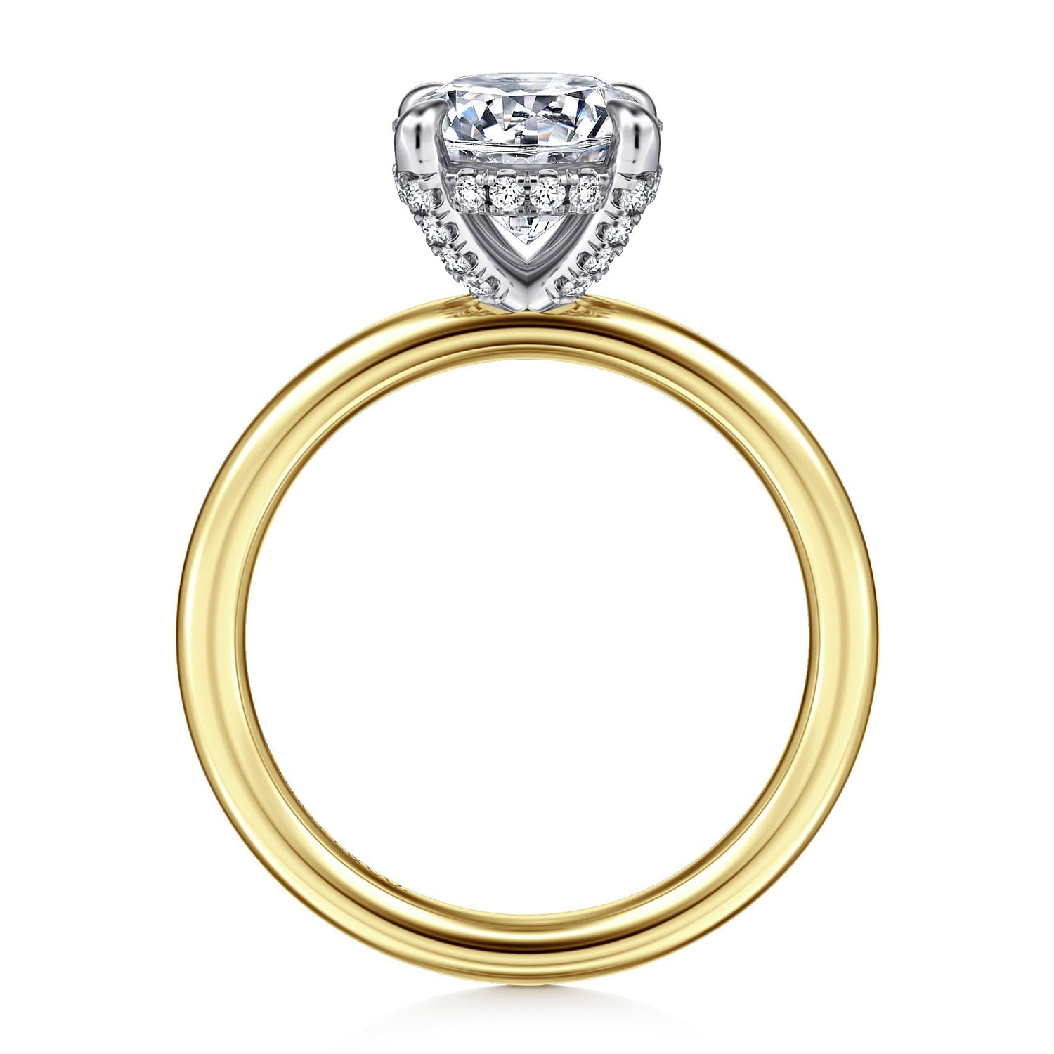Gabriel & Co. Round Semi-Mount Engagement Ring - Diamond Semi-Mount Rings
