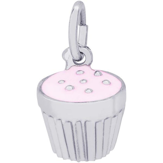 Rembrandt Cupcake Charm - Silver Charms