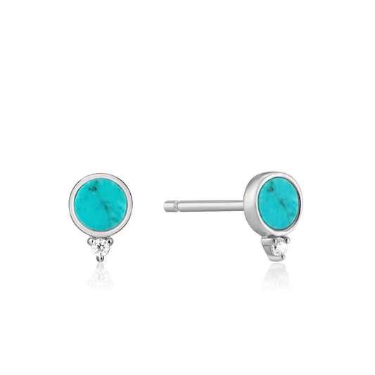 Ania HaieTurquoise Stud Earrings - Silver Earrings