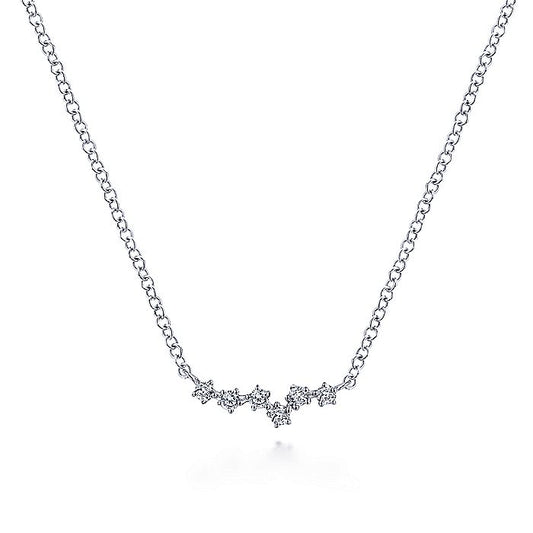 Gabriel & Co White Gold Diamond Constellation Necklace